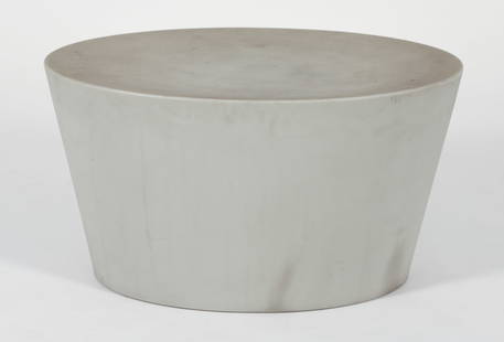 Maya Lin for Knoll Stone Stool in Gray: Lin, Maya for Knoll Studio, Stone Stool in Gray, molded polyethylene, 14.5 x 26.75 x 18.75, maker's marks on underside.