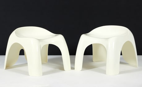 2 Stacy Dukes for Artemide Milano Efebino Stools