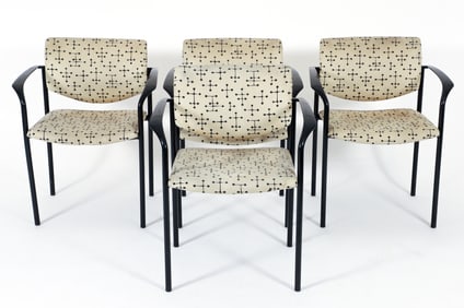 4 Steelcase Player Chairs Eames Small Dot Upholstery