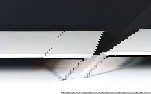 George Nelson for Herman Miller Modular Seating Platform: George Nelson for Herman Miller Modular Seating Series platform, American, Zeeland, MI, mid century modern. Originally designed in 1955, produced from 1956 to 1978. White Formica platform resting on f