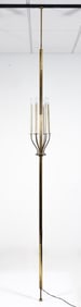 1950s Stiffel Brass Tension Pole Light