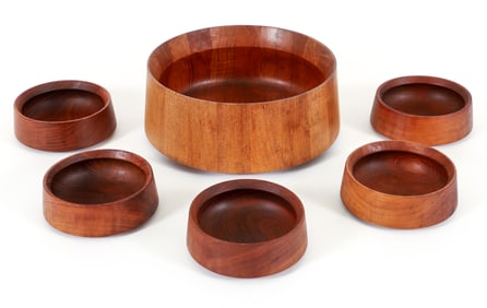 6 pc Jens Quistgaard for Dansk Teak Salad Serving Set