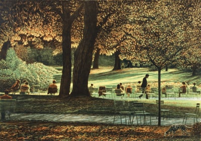 Harold Altman Late Afternoon Signed Color Lithograph