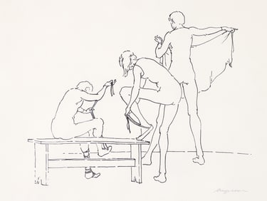 William Anzalone Three Dancers 20th Century Lithograph