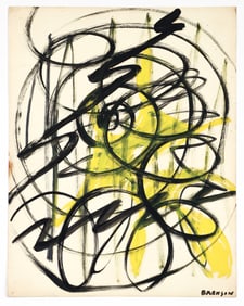 Theodore Brenson 1951 Untitled Abstract painting on paper