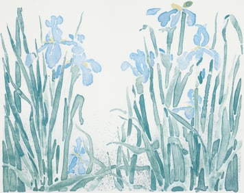 Gary Bukovnik Siberian Irises Lithograph Signed