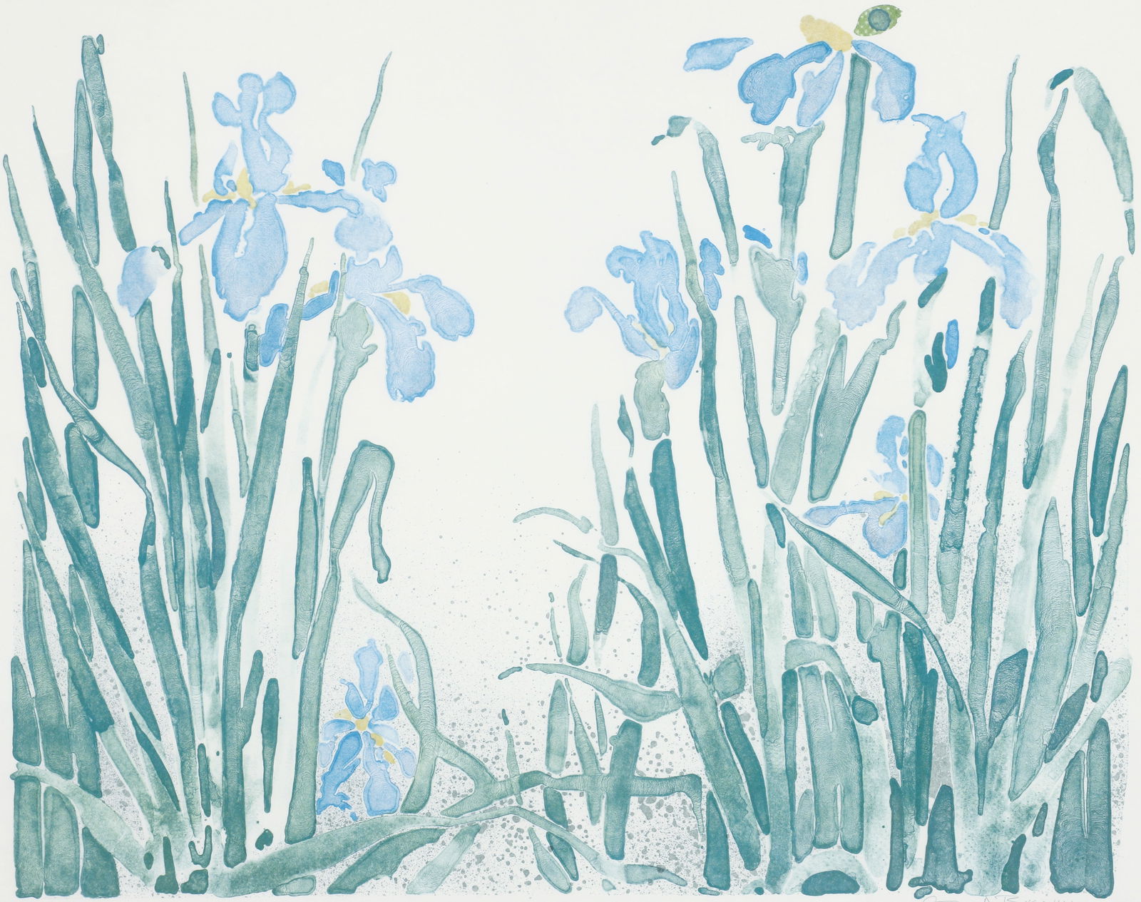 Gary Bukovnik Siberian Irises Lithograph Signed (1 of 4)