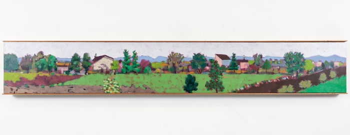 Richard Channin 1983 long horizontal painting New Growth