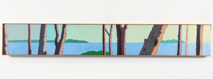 Richard Channin 1983 long horizontal painting Shore