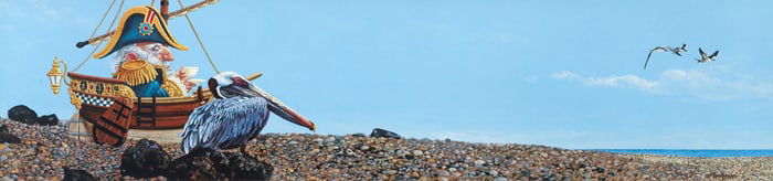 James C. Christensen Waiting for the Tide 1993 Signed
