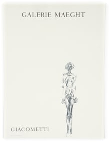 Alberto Giacometti Lithograph 1961 Exhibition Poster