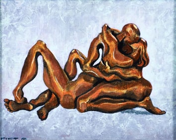 George Gist The Embrace Acrylic on Board