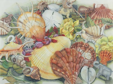 Marcia Frankel Harris 1980 drawing Still Life with Elephant