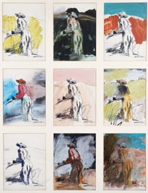 Greg Kavalec Harvester Nine Variations handcolored prints