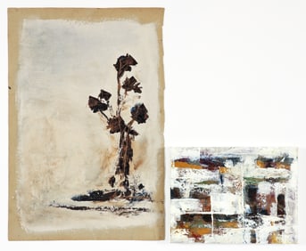 2 Patricia Kelly Pieces, Oil on Board J.S. Bach Partita-5, Winter Bouquet I