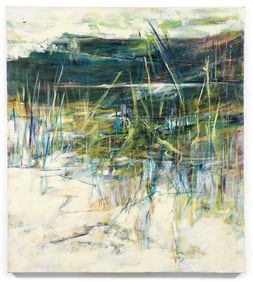 Maggie Milono Reeds in the Water Acrylic on Canvas Signed