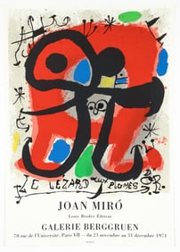 Joan Miro Le Lezard Aux Plumes D'Or 1971 Litho Exhibition Poster