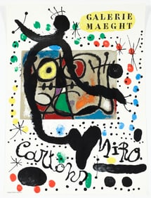 Joan Miro Cartons Lithograph 1965 Litho Exhibition Poster
