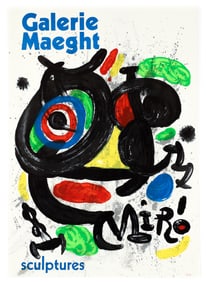 Joan Miro Sculptures 1970 Lithograph Exhibition Poster