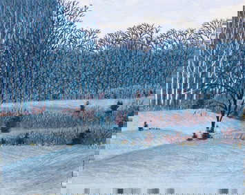 Gordon Mortensen Sunset Woodblock 1984 Signed