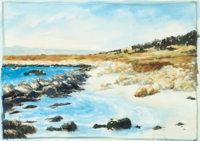 Gordon Mortensen Near Point Joe Watercolor 1978 Signed