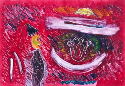 Hedy O'Beil Dreaming Oil Monoprint 1992