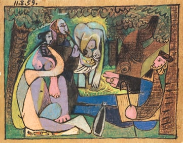 Pablo Picasso Le Dejeuner Sur L'Herbe Offset Lithograph