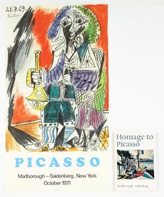 Pablo Picasso 1971 New York Exhibition Poster and Catalog