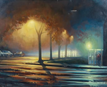 Paul Rickert 1982 oil Late Telephone Call