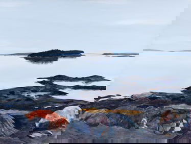 Lucy Sallick 1981 oil Sisters Island, Merepoint Maine