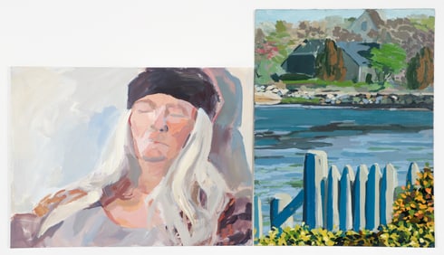 2 Kitty Spangler Works, Acrylic on Paper