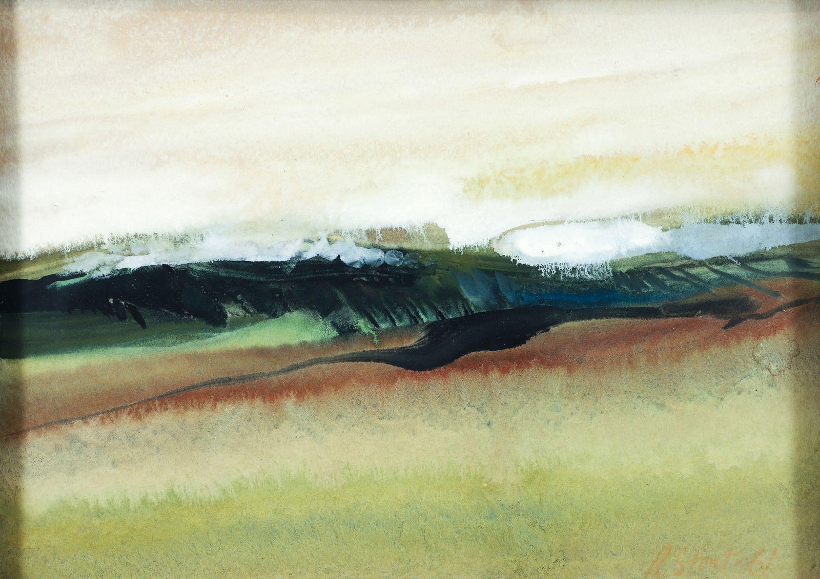 Richard Gordon Stout Landscape Watercolor 1961 (1 of 3)