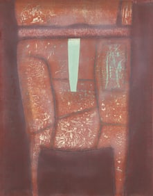 Hiroyuki Tajima 1976 color woodblock Waggish Armour