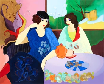 Itzchak Tarkay Tea Time Color Serigraph