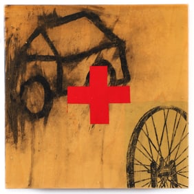 Bruce Tolman Mixed Media on Wood Panel Axile 2000