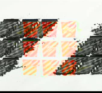 Peter Wargo mixed media construction Static Cluster: Wargo, Peter (Contemporary American), Static Cluster, circa 1983, mixed media construction, 32 x 32 inches (sheet size), signed lower right corner, Provenance: Pittsburgh Plan for Art, framed