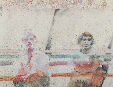 Peter Wargo mixed media drawing Urban Buddha