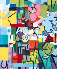 Jeff Zets painting on paper Autumn