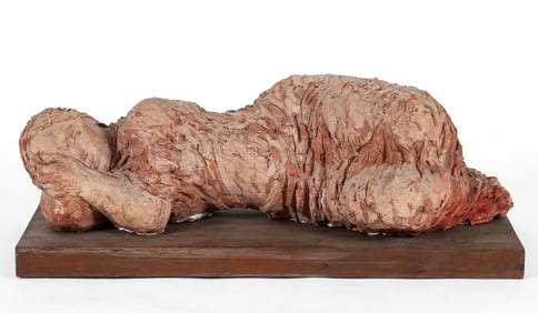 20th Century Ceramic Recumbent Figural Sculpture