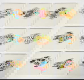 9 Ann Frantic Painted Ceramic Fish on Tiles