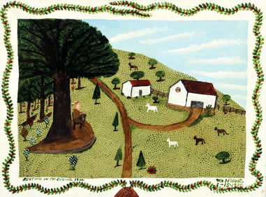 William H. West 1975 painting Resting In the Evening 1800
