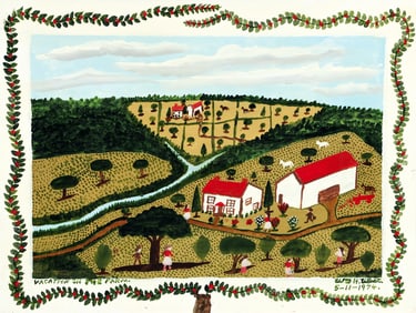 William H. West 1974 painting Vacation On The Farm
