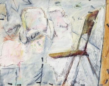 Wendy Cresswell Abstract Mesh Mixed Media Painting