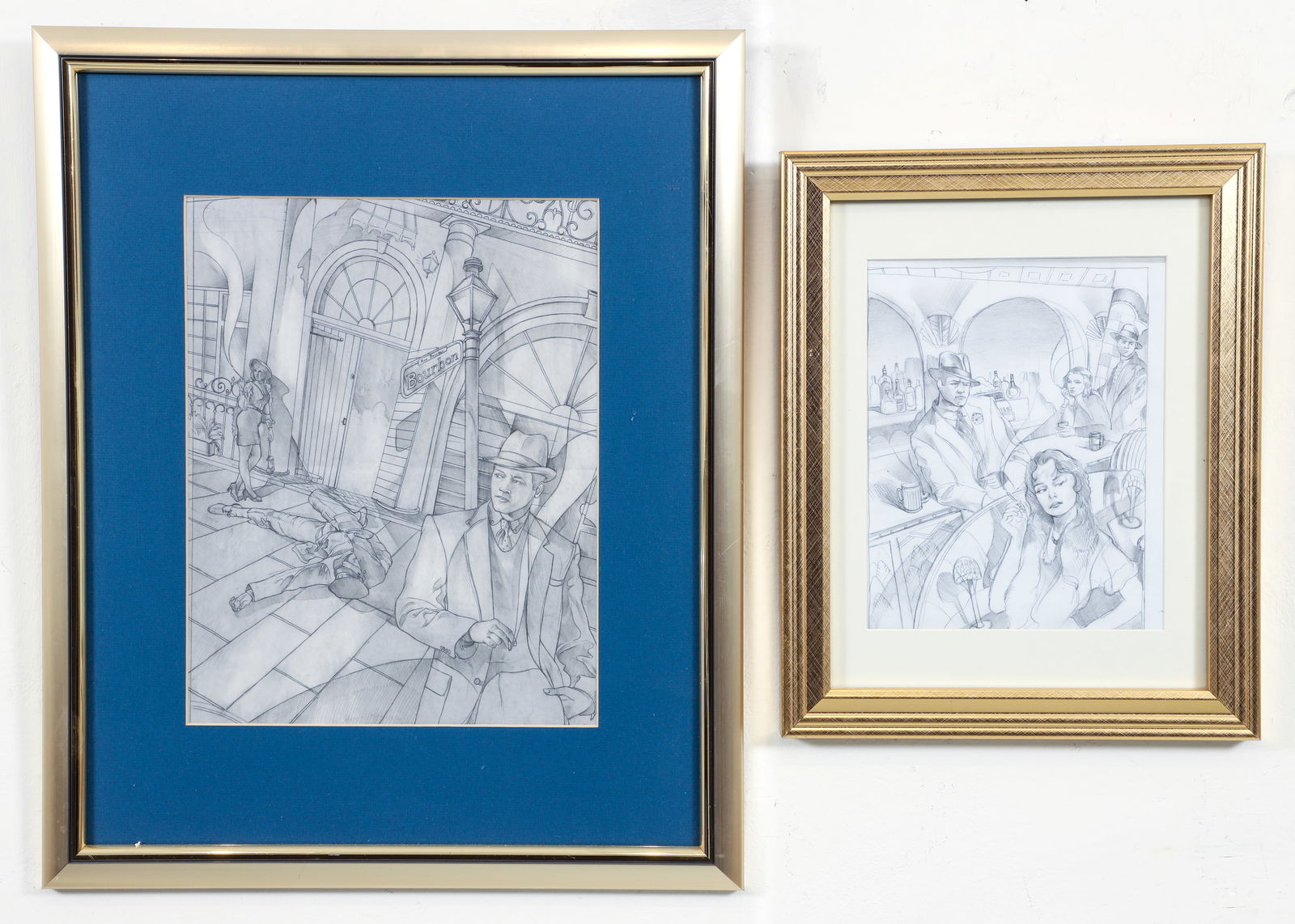 2 David M. Bowers Noir Illustrations Graphite on Paper (1 of 3)