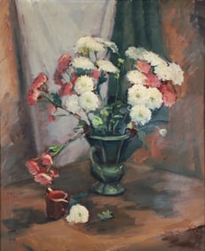 Sue Saniel Elkind Oil on Canvas Still Life with Flowers