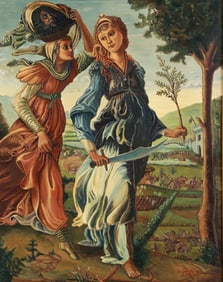 Sue Saniel Elkind Oil on Canvas After Botticelli