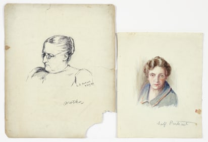 Lila Hetzel Self Portrait and Portrait of Her Mother