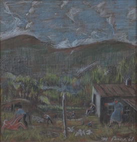 Malcolm Parcell Sickles Family Oil Pastel
