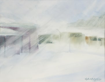 Ruth Richardson Pittsburgh Blizzard 1993 Watercolor