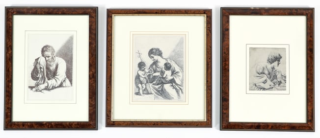 3 Francesco Bartolozzi Engravings After Guercino